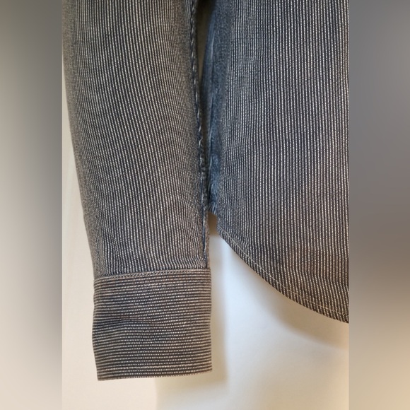 Sugar Cane Mens Hickory Pinstripe Long Sleeve Work Shirt Size 14-14.5 Mens Small - Picture 8 of 13